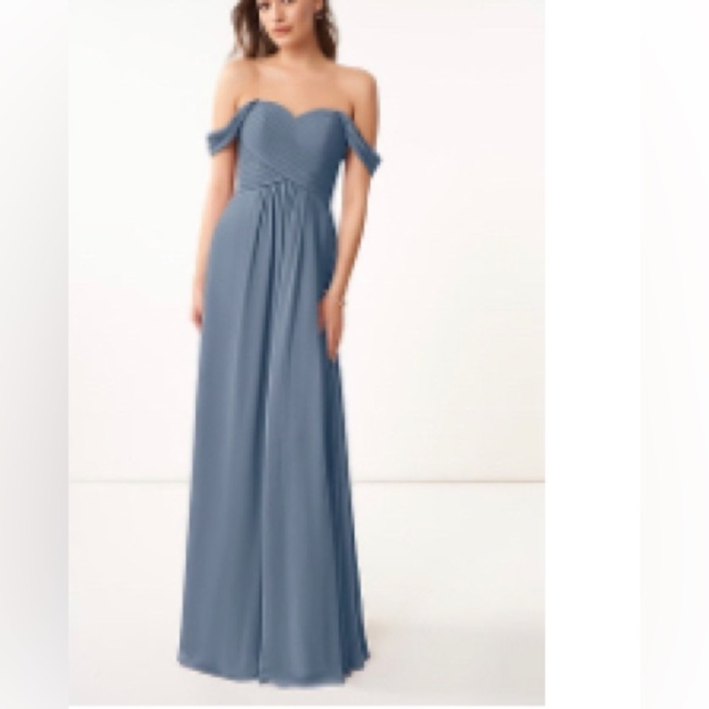Azazie corin twilight blue bridesmaids dress size A1
